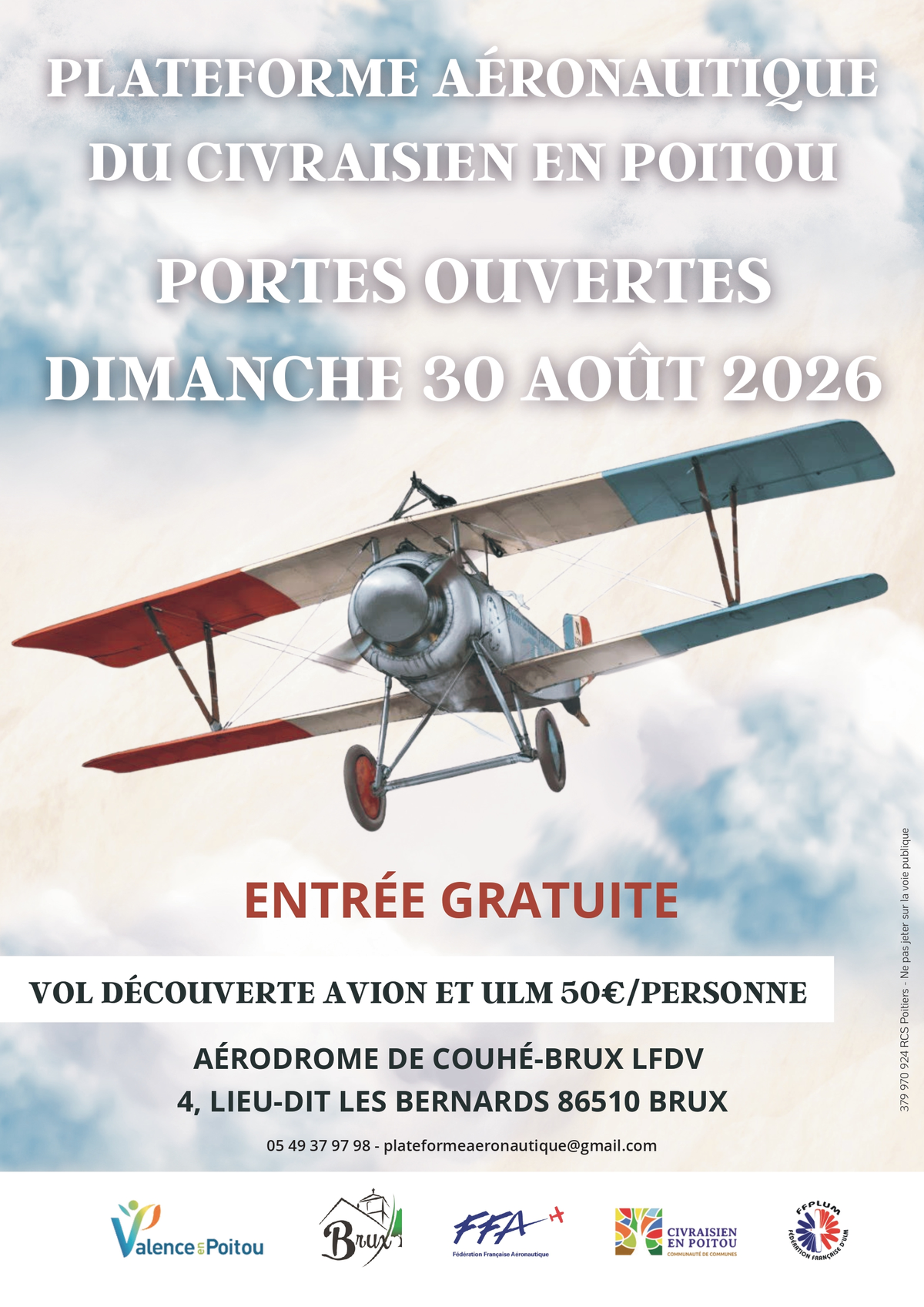 Portes ouvertes de la plateforme aéronautique du Civraisien en Poitou