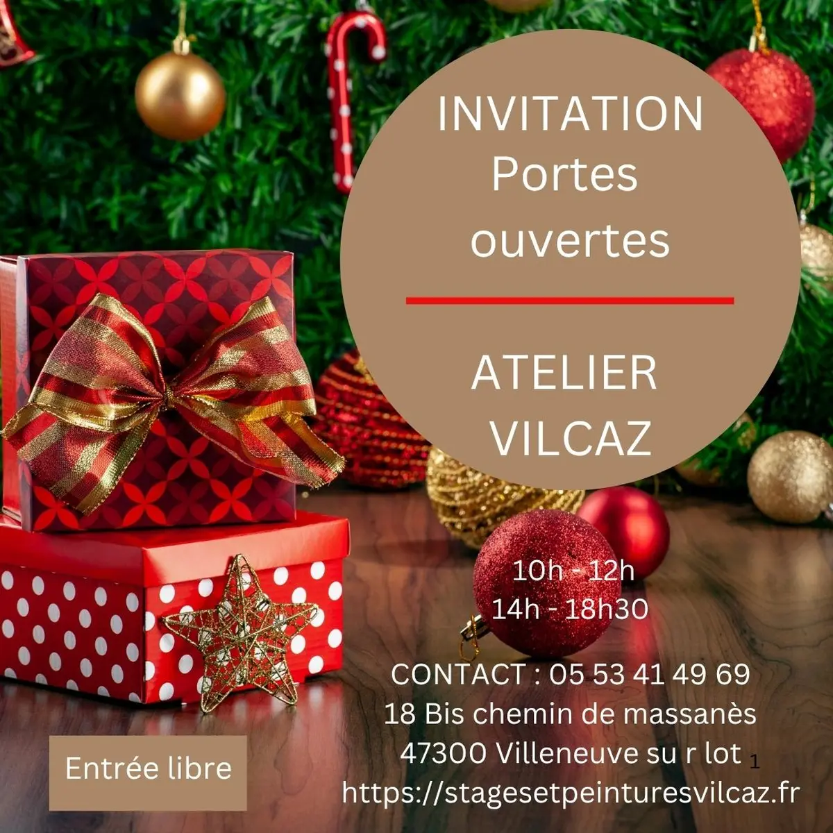 Portes ouvertes de Noël de l'Atelier Vilcaz