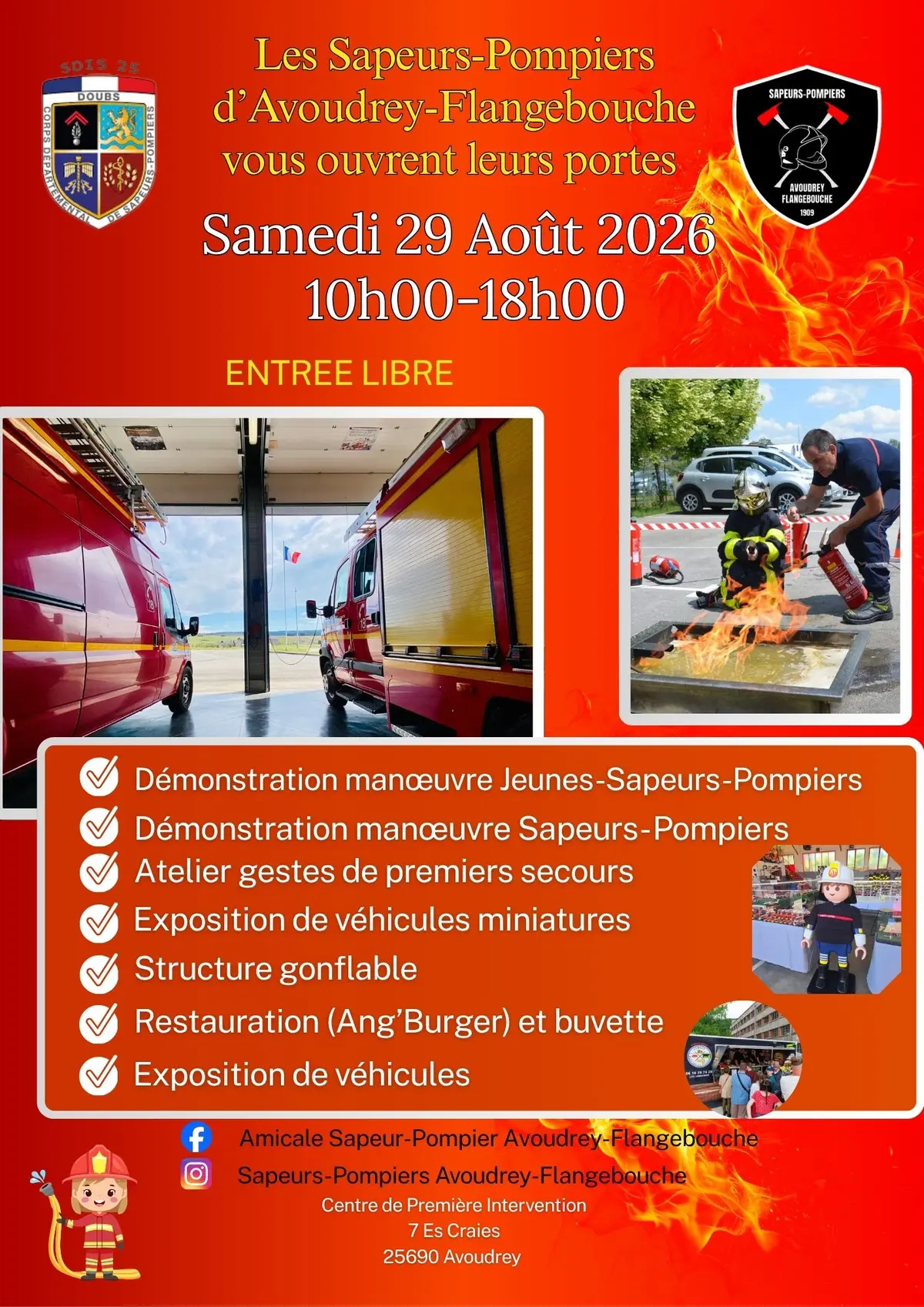 Portes Ouvertes du centre de secours d’Avoudrey-Flangebouche