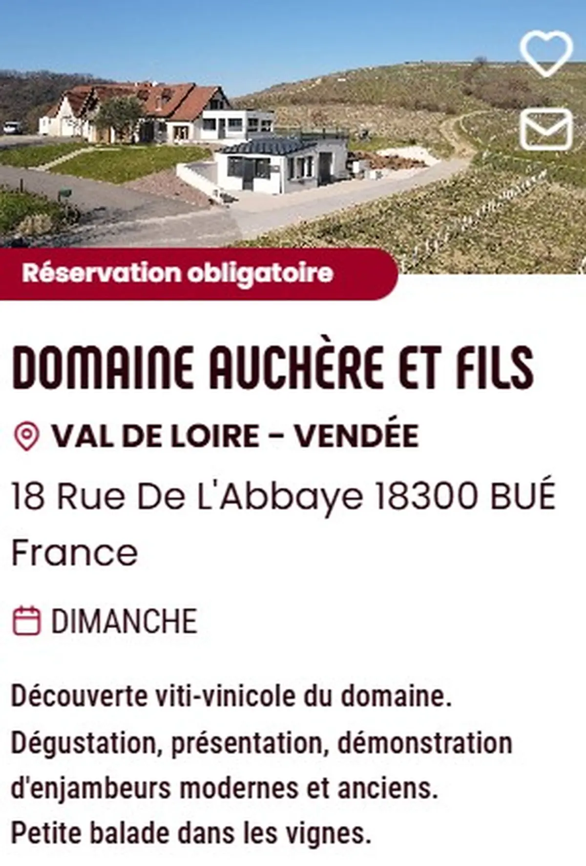 Portes ouvertes du domaine Auchere et animations