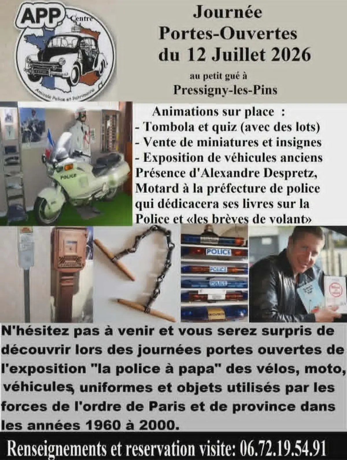 Portes ouvertes expo La police à papa
