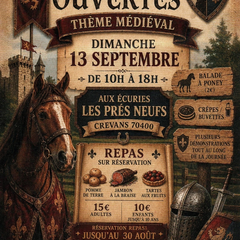 Portes ouvertes thème médiéval aux écuries Les prés neufs