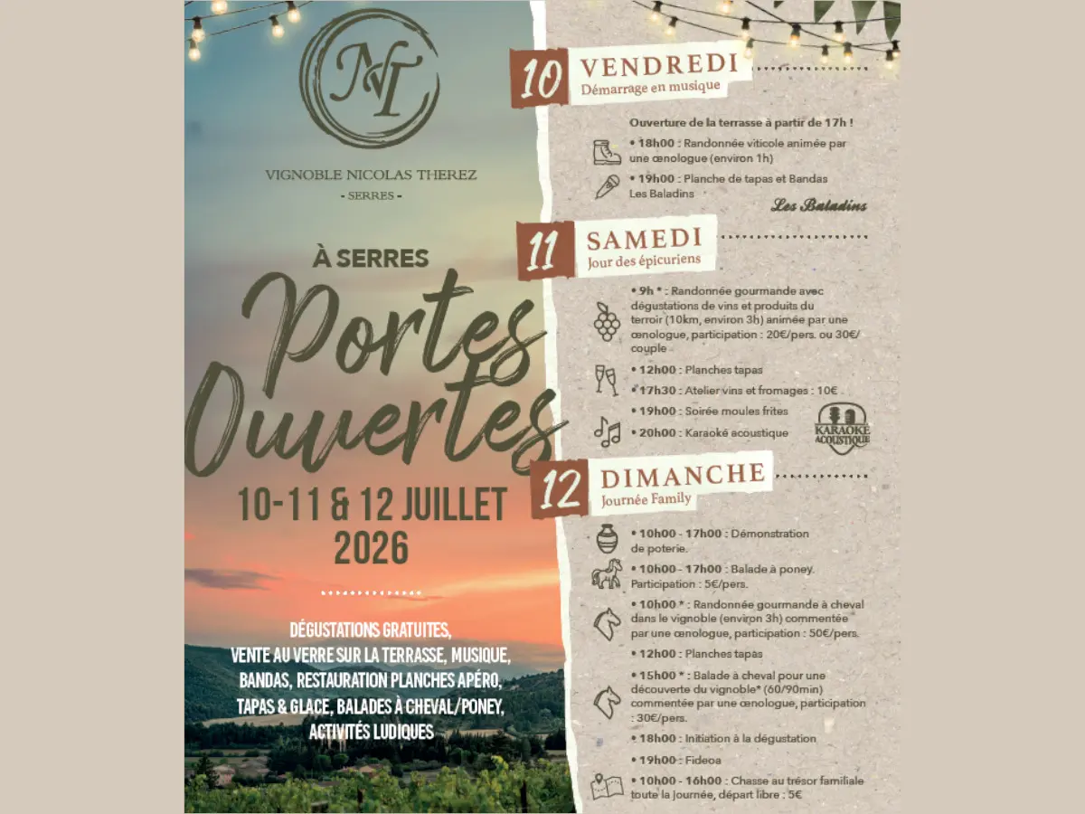 Portes Ouvertes Vignoble Nicolas Therez