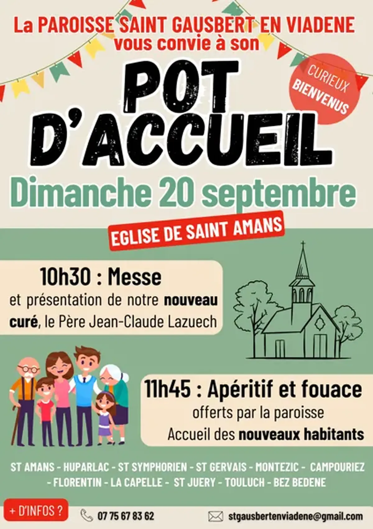 Pot d'accueil de la paroisse