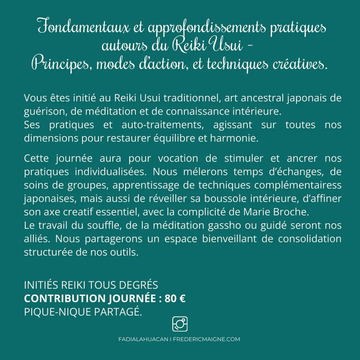 Pratiques créatives autour du Reïki Usui