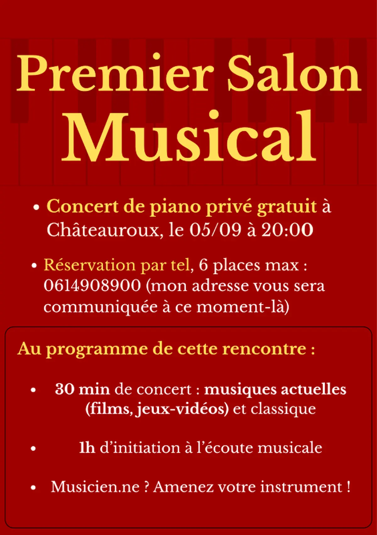 Premier salon musical