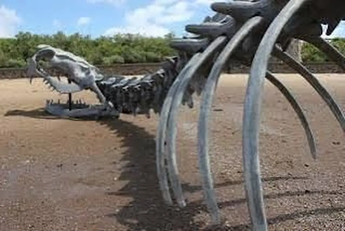 Près de Nantes, un serpent géant de 130 mètres apparaît et disparaît avec la marée