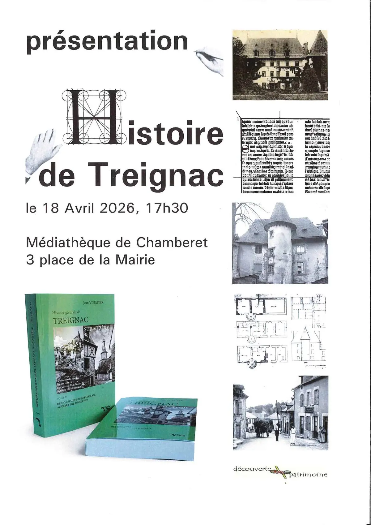 Présentation des ouvrages Histoire de Treignac de Jean Vinatier