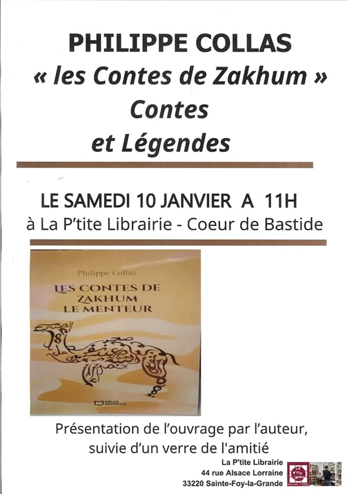 Présentation du Livre Les Contes de Zakhum de Philippe Collas