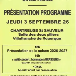 Présentation du programme de l'USP et concert