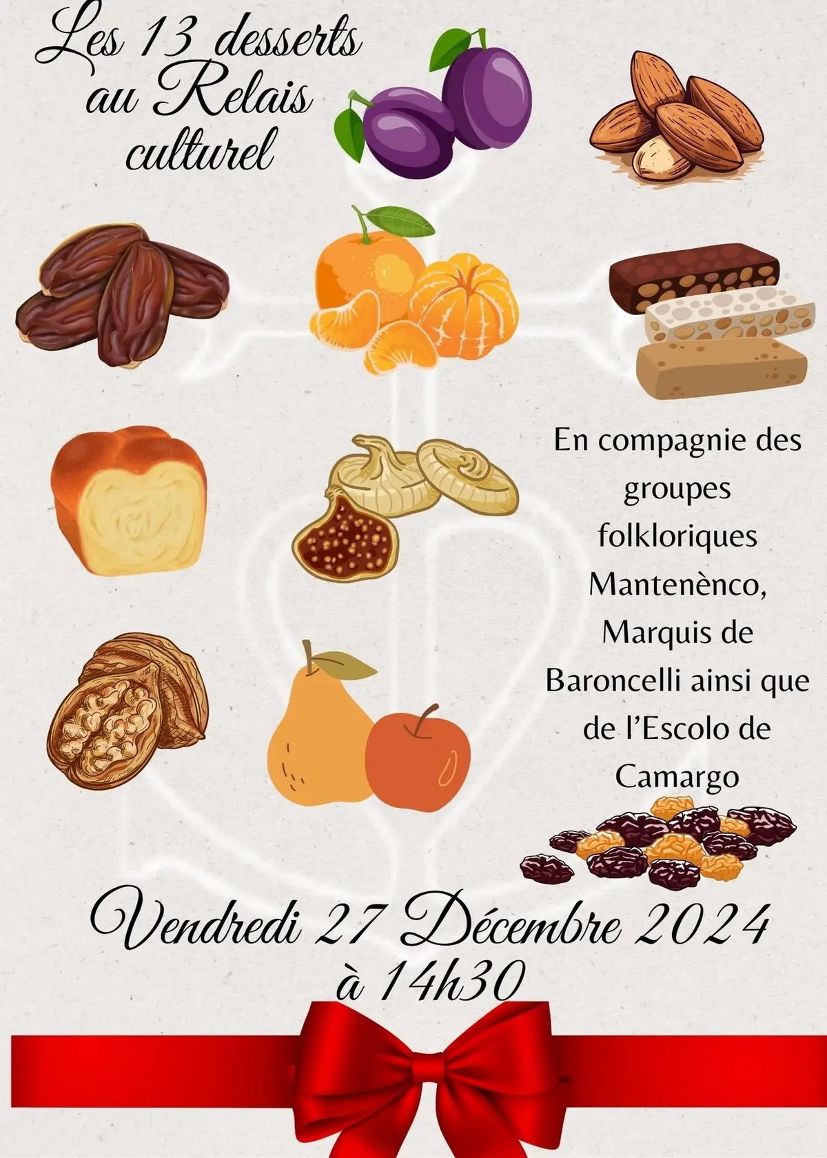 Présentation et dégustation des 13 desserts provençaux