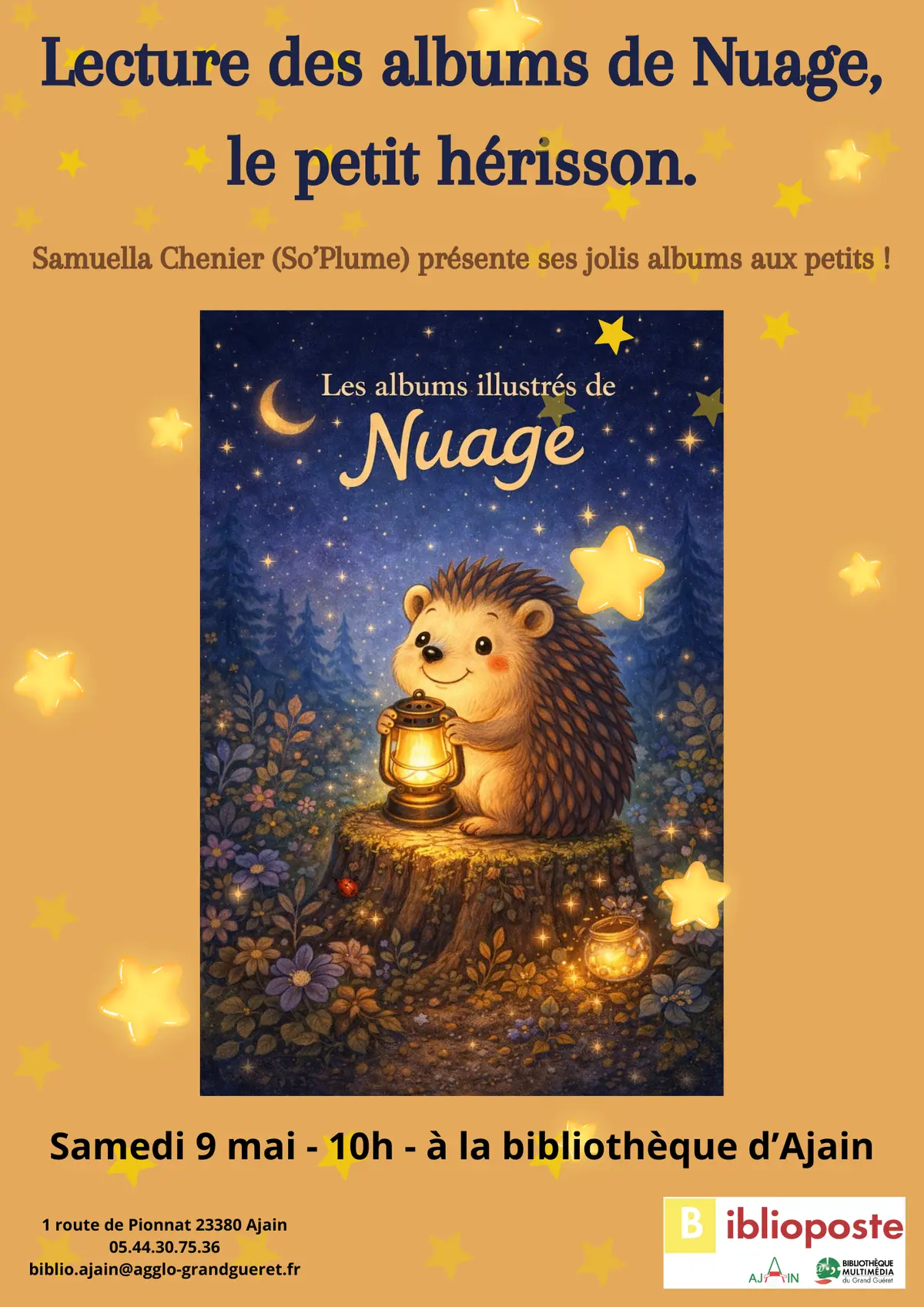 Présentation et lecture des albums jeunesse Nuage, par Samuella Chenier.
