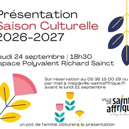 Présentation Saison Culturelle