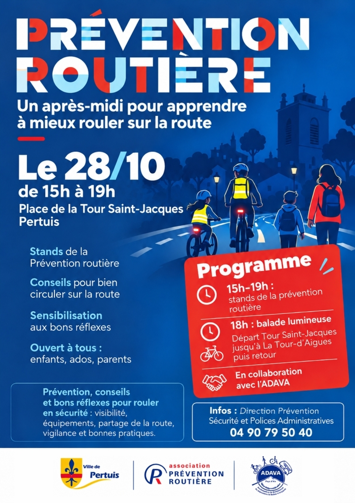 Prévention routière et balade lumineuse à vélo