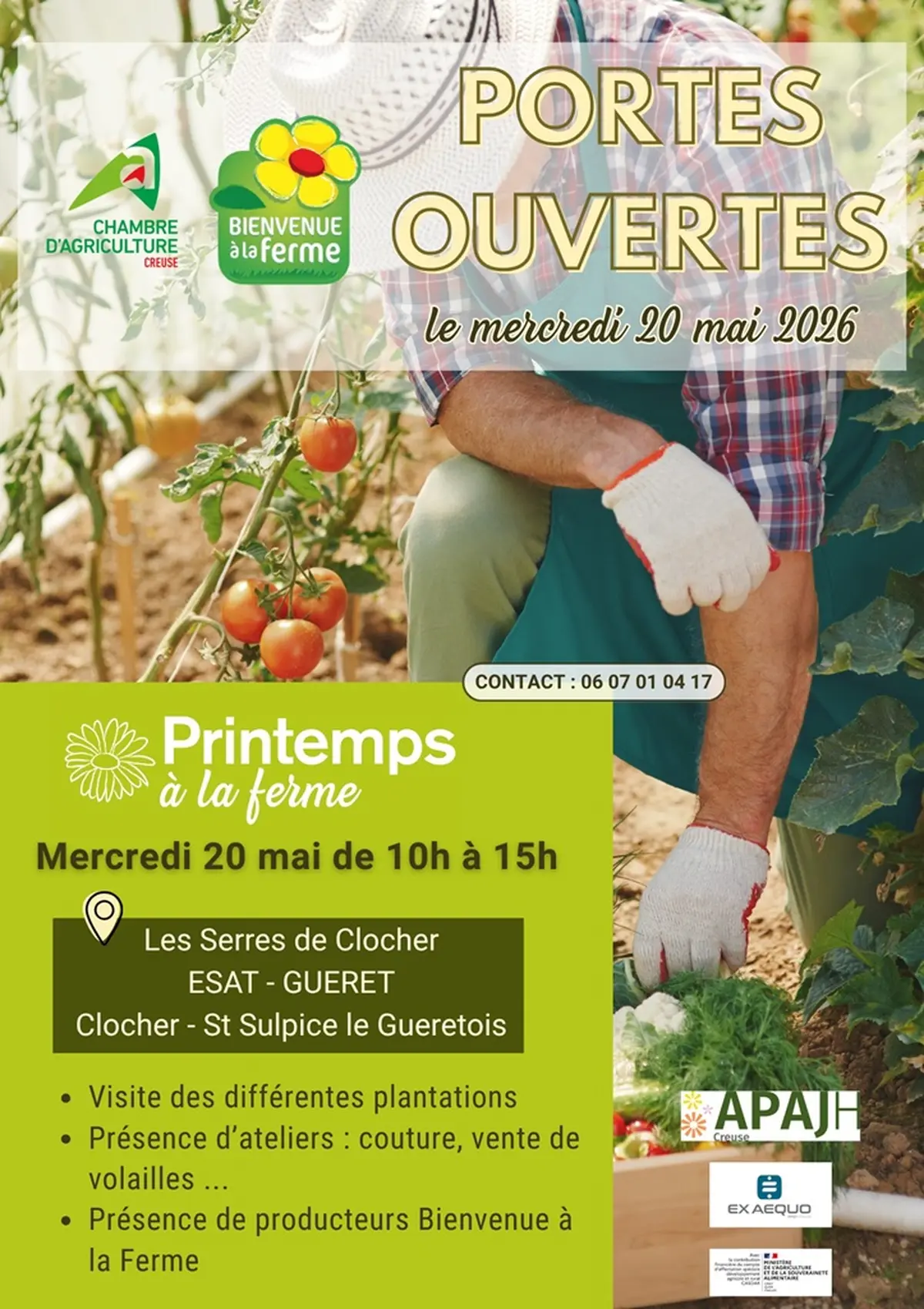Printemps à la Ferme : Portes ouvertes des Serres duClocher