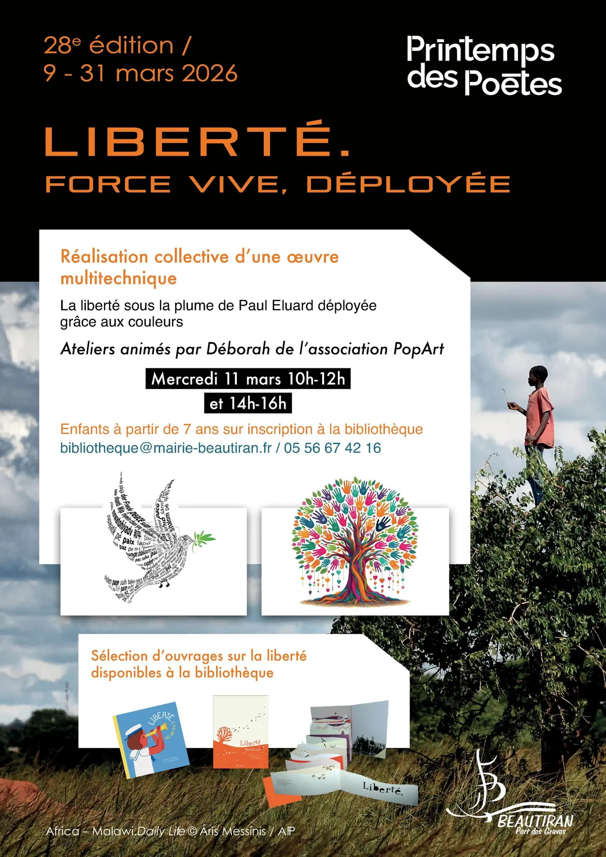 Printemps des poètes : ateliers de création d'une œuvre collective