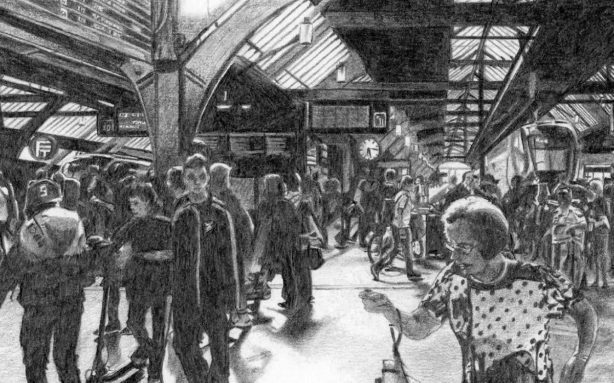Frederick Terpstra, The Zurick Train, 2022, pencil