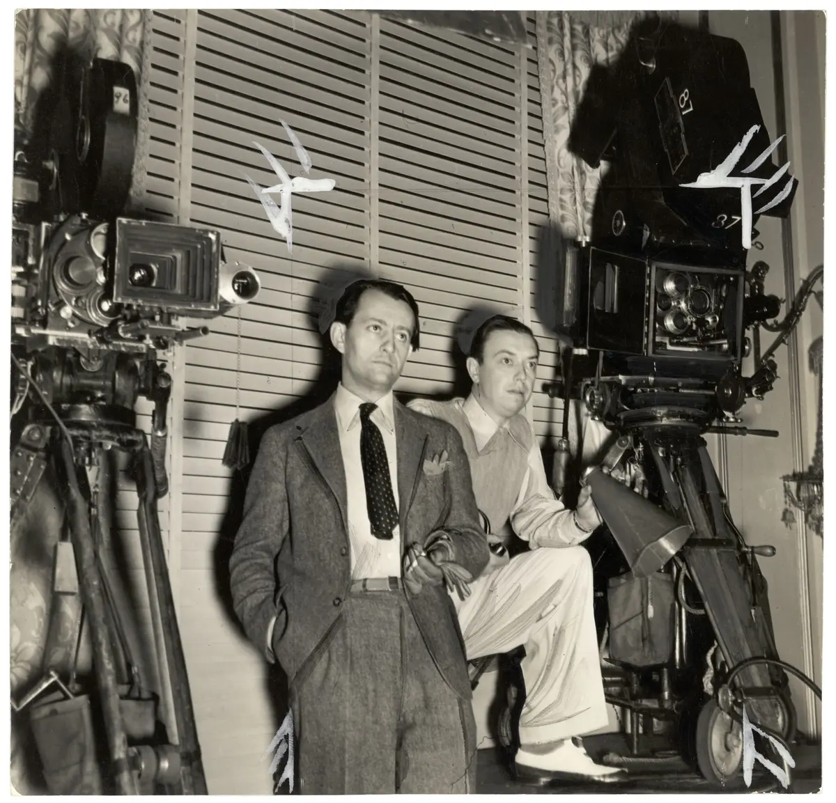 André Malraux et le réalisateur Robert Florey à Hollywood, 1937.