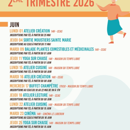 Programme CCAS 2eme trimestre