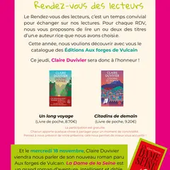 Programme d'octobre du rendez-vous des lecteurs