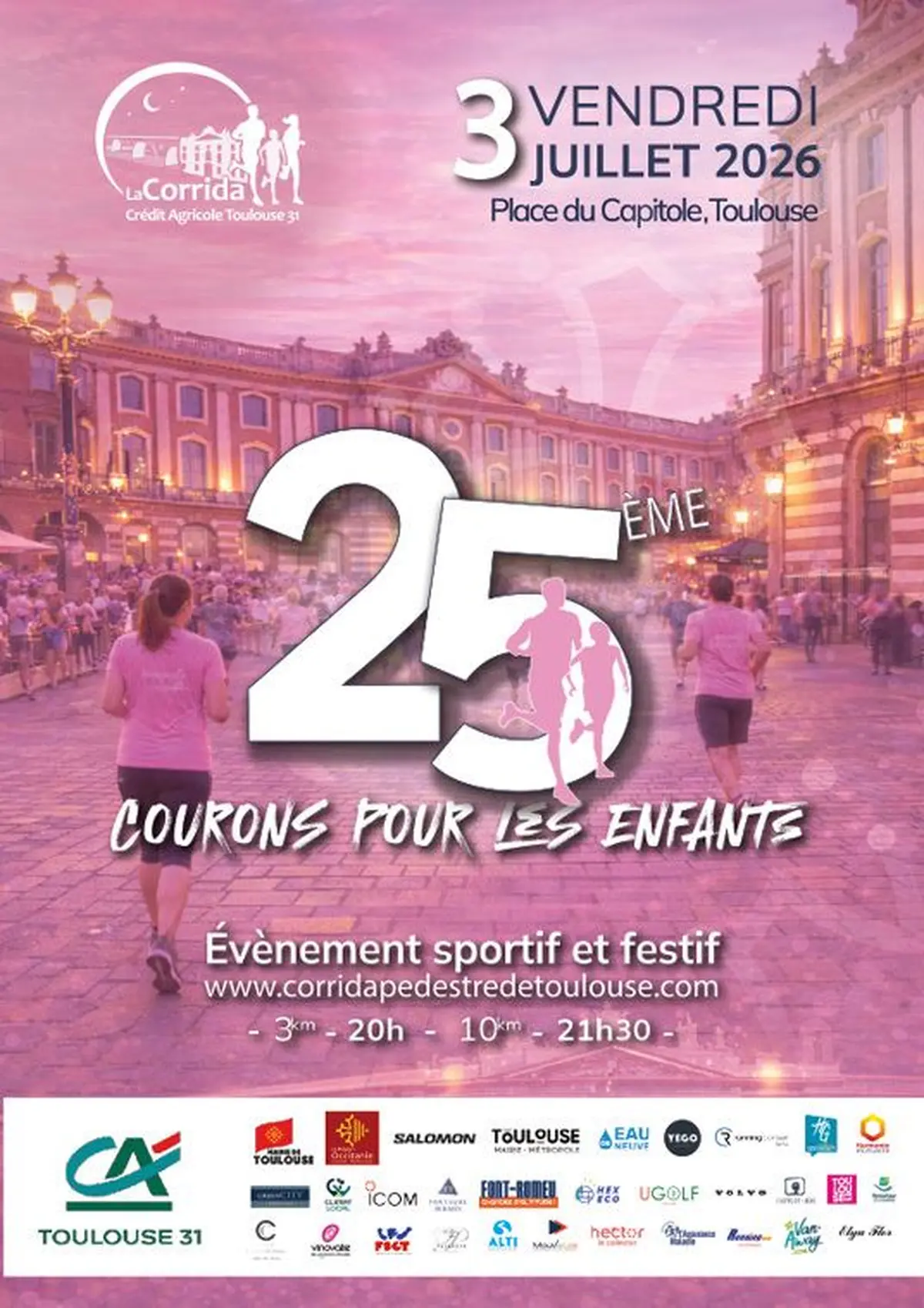 Programme de la Corrida p&eacute;destre de Toulouse 2026 : parcours et horaires
