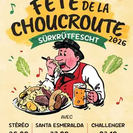Programme de la Fête de la Choucroute à Krautergersheim 2026 : soirées dansantes, cortège et dégustation