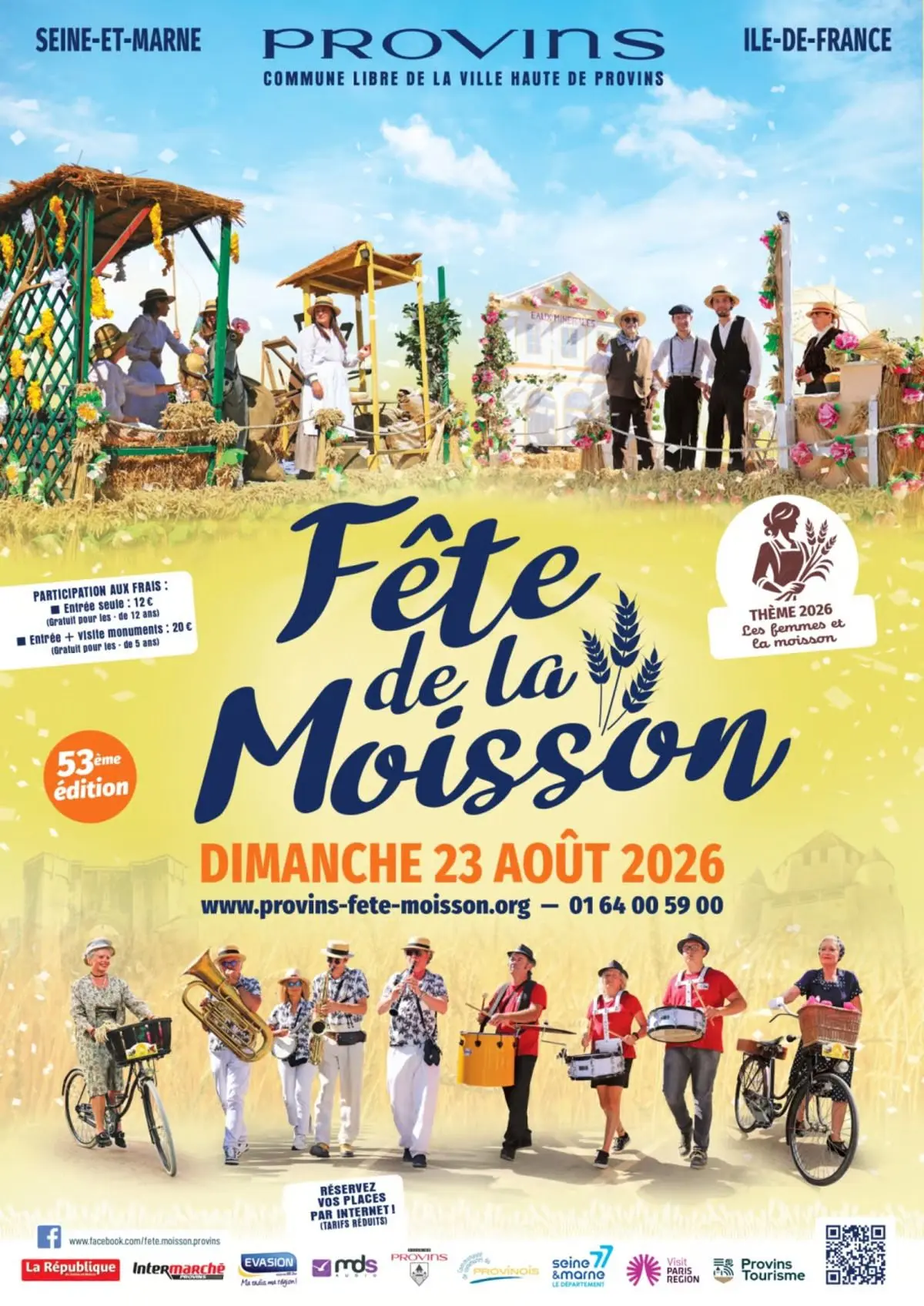 Programme de la F&ecirc;te de la Moisson &agrave; Provins 2026