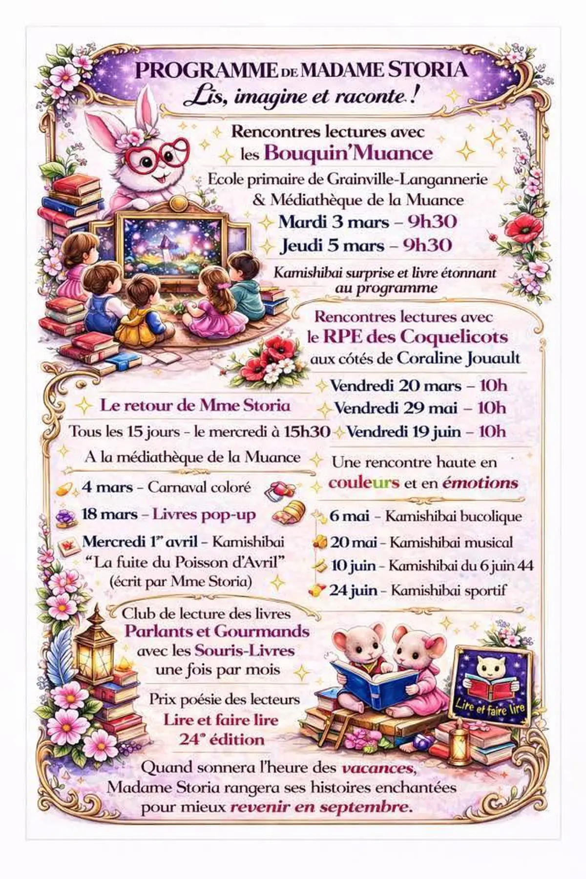 Programme de Madame STORIA