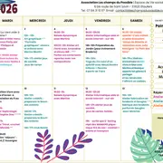 Programme des mois de juin Les champs des possibles
