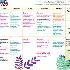 Programme des mois de juin Les champs des possibles