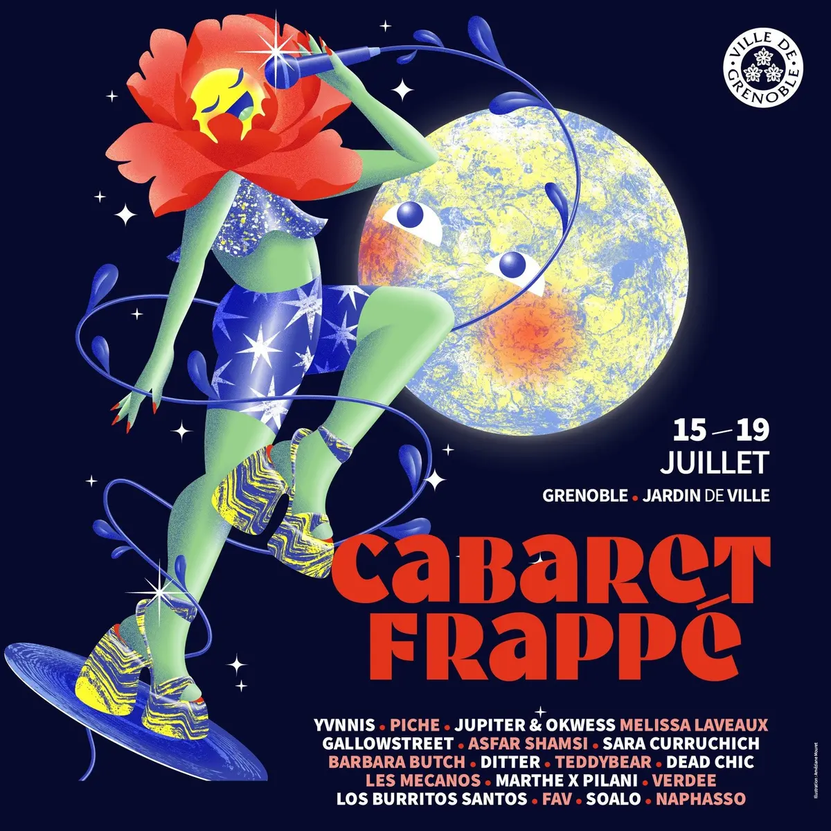 Programme du Cabaret Frapp&eacute; 2026 &agrave; Grenoble : les concerts du festival au Jardin de Ville