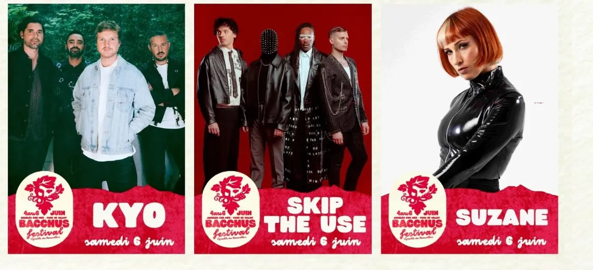 Samedi 6 juin : Kyo, Skip The Use et Suzane