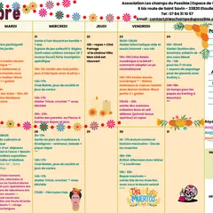 Programme du mois d'octobre Les champs du possible