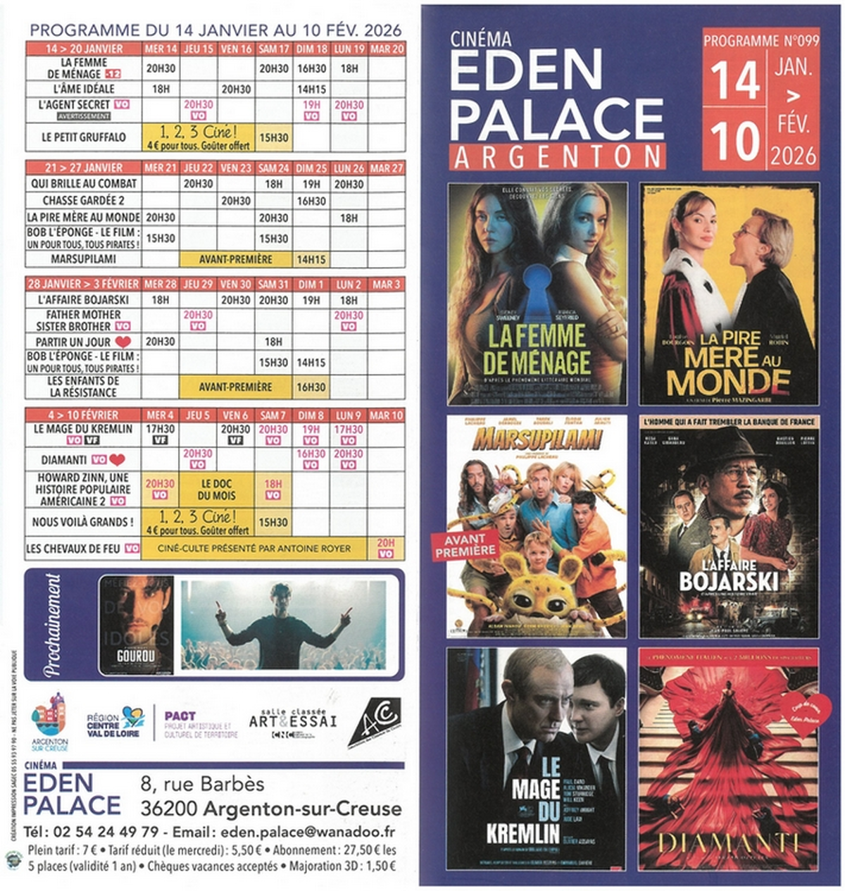 Programme Eden Palace
