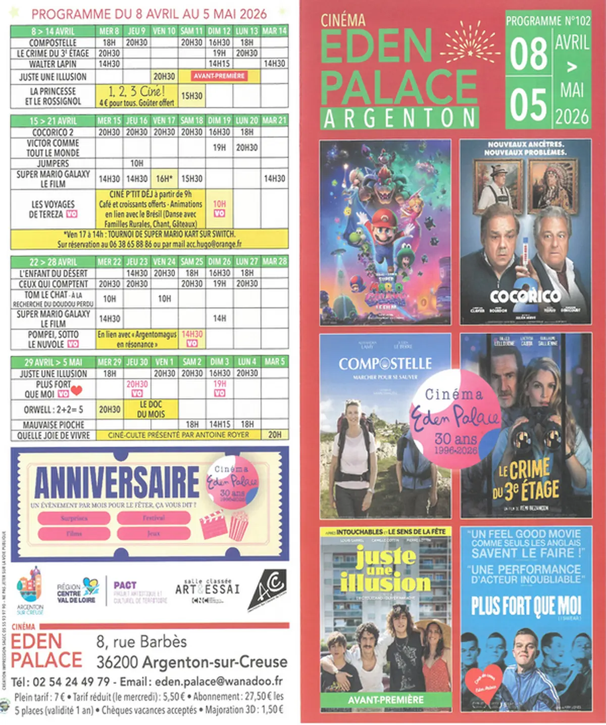 Programme Eden Palace