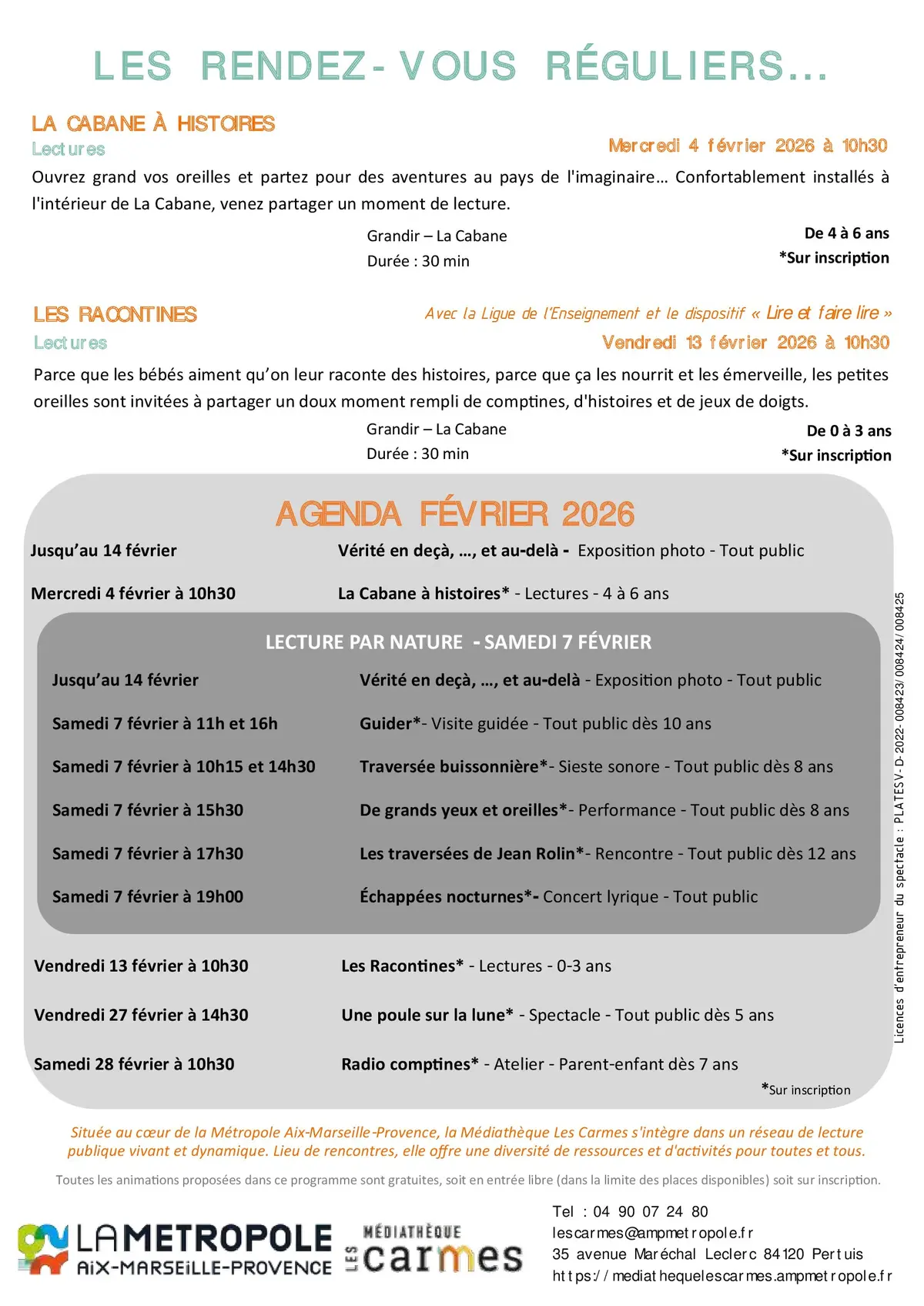 Programme médiathèque février