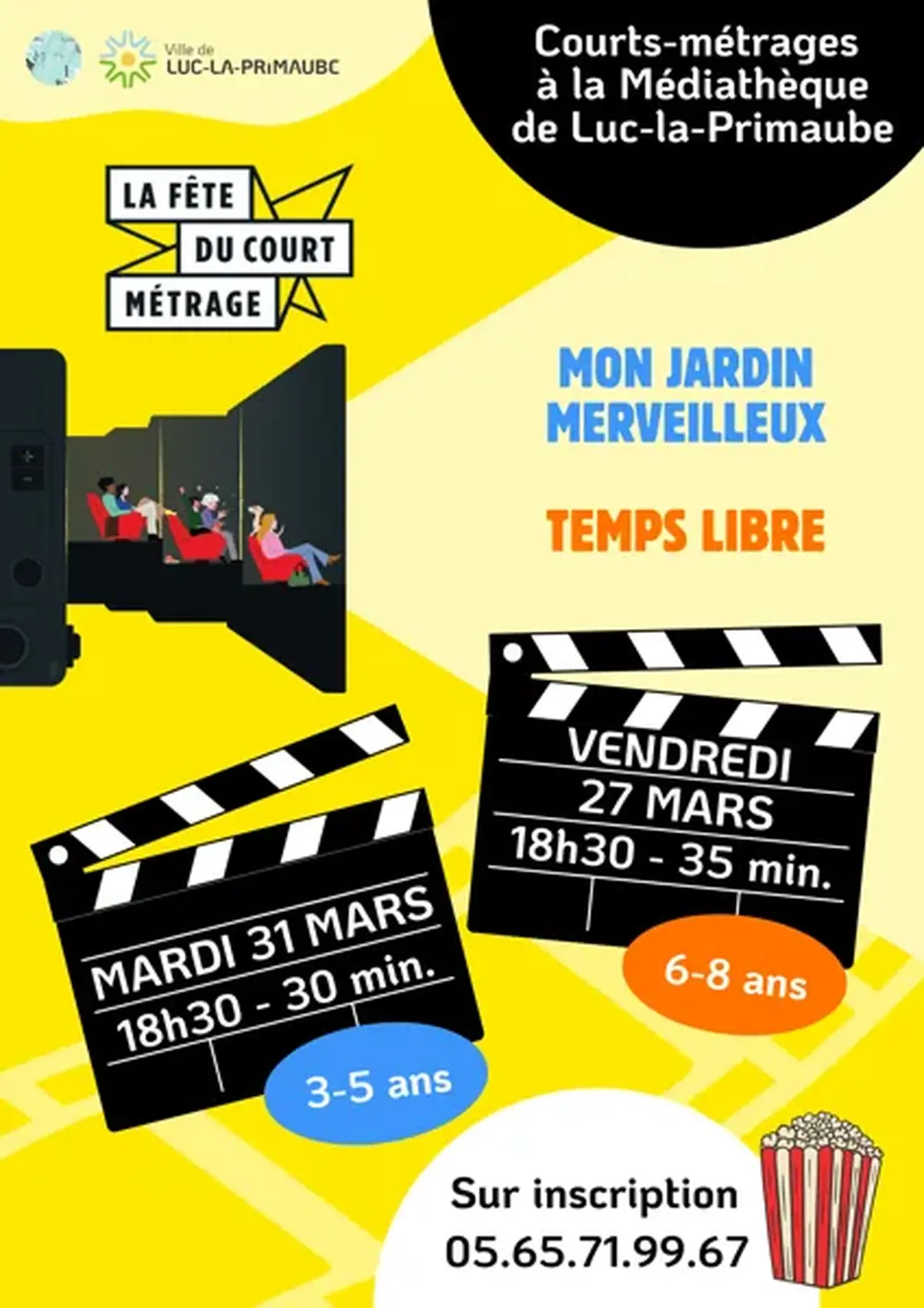Projection courts métrages 3-5 ans