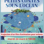 Projection d'un film d'animation pour enfant