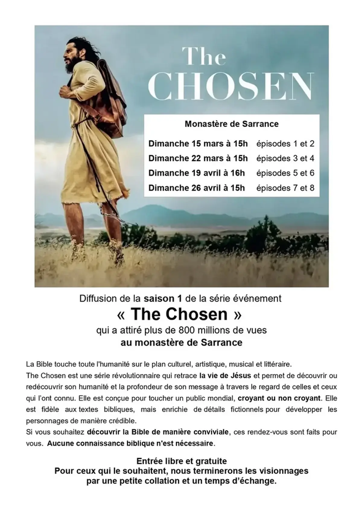 Projection de The Chosen - épisodes 7 et 8