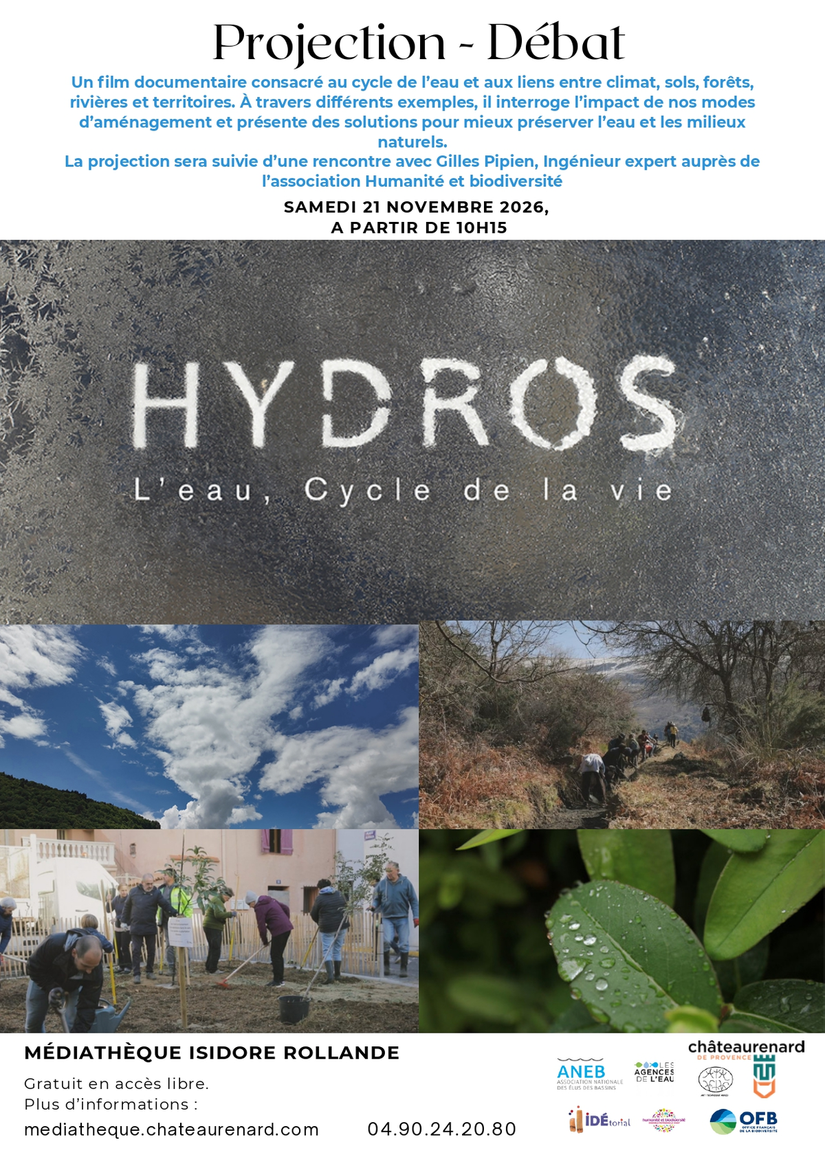 Projection - Débat Hydros L'eau, cycle de la vie