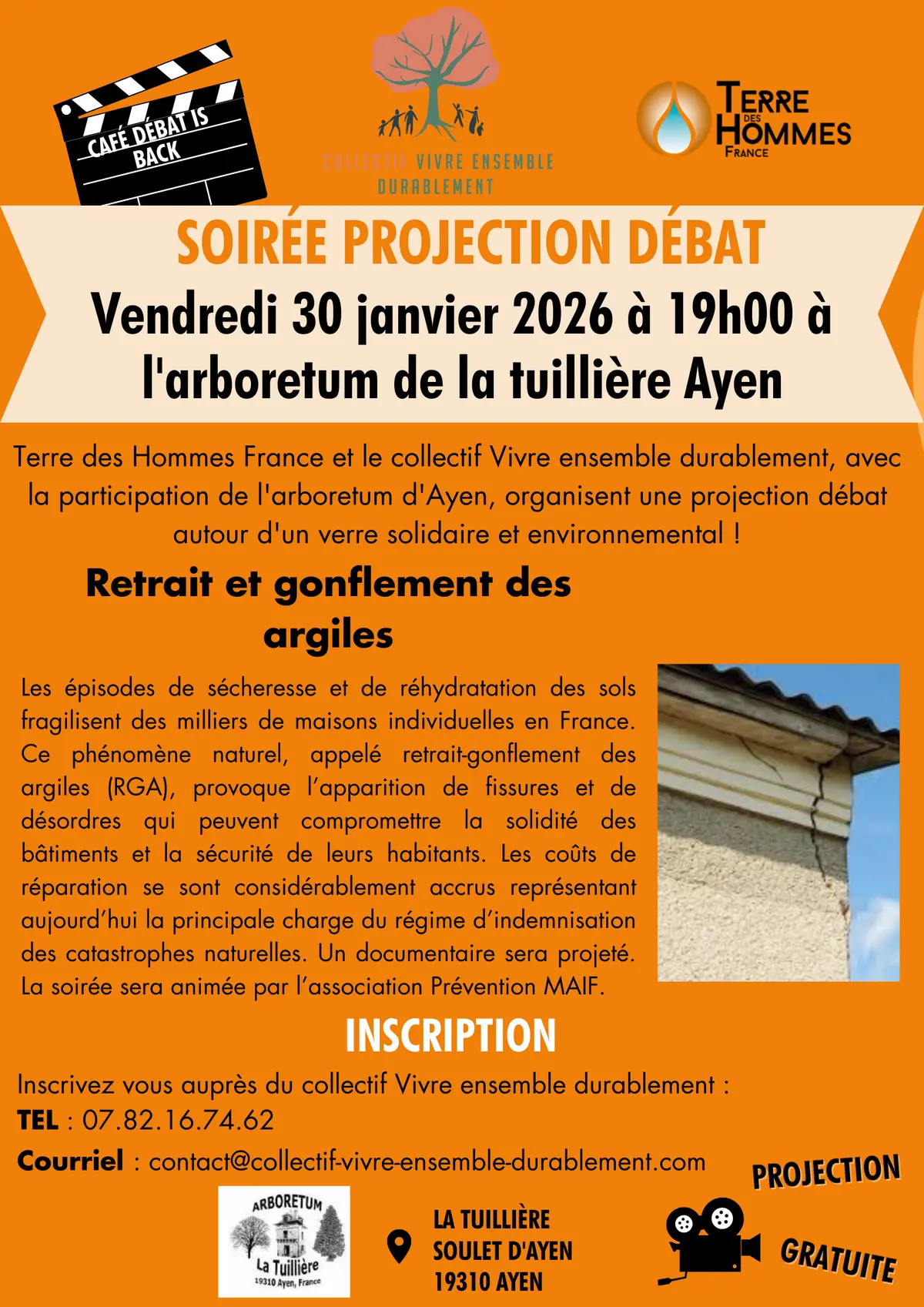 Projection débat sur Gonflement des terres et changements climatiques