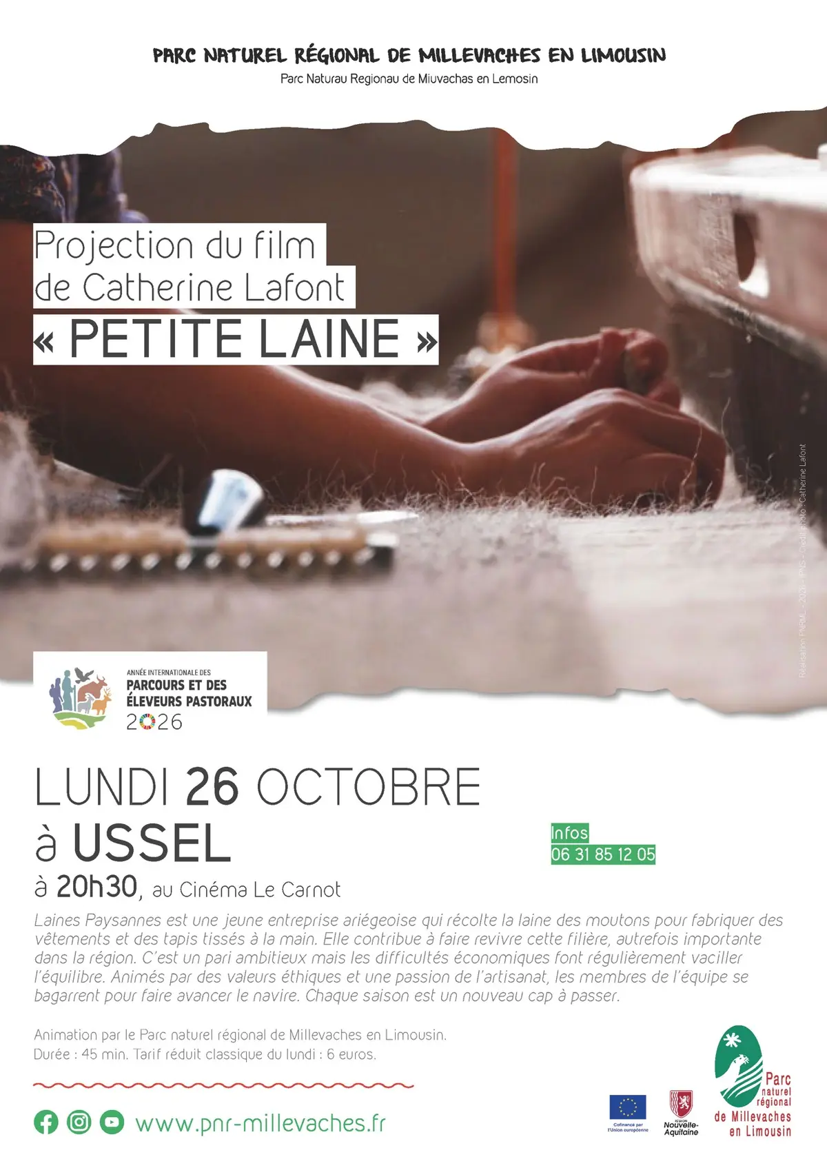 Projection du film de Catherine Lafont  « Petite Laine »