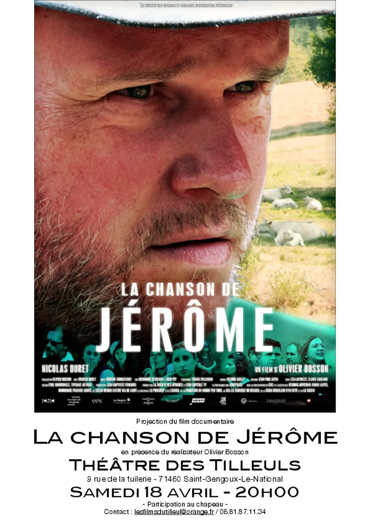 Projection du film documentaire La chanson de Jérôme