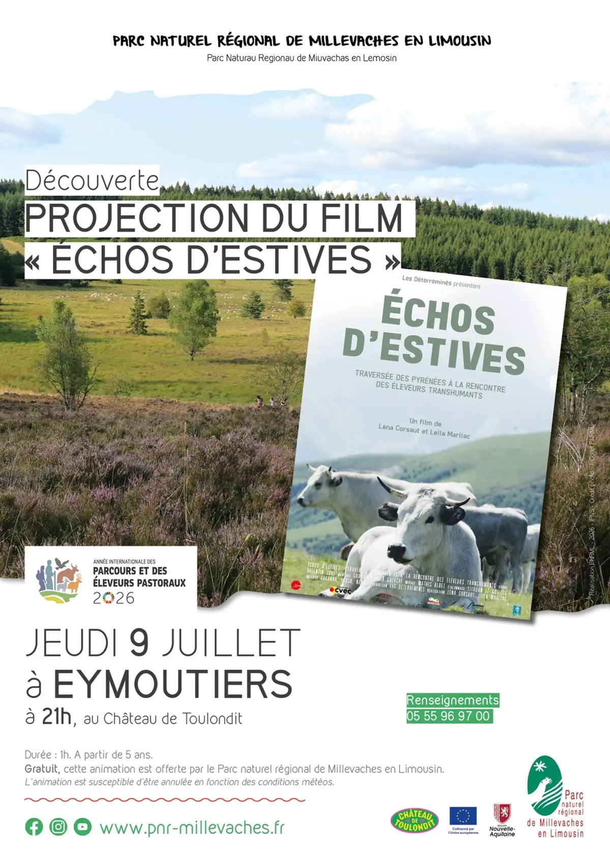Projection du film Echos d'estives