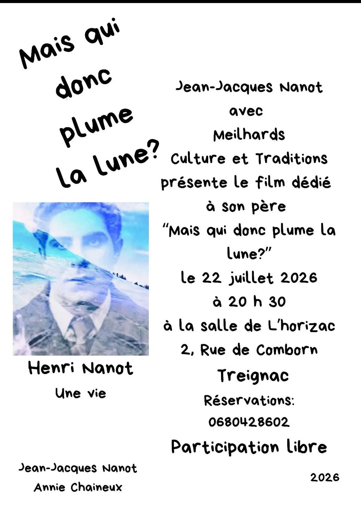 Projection du film Mais qui donc plume la lune ?
