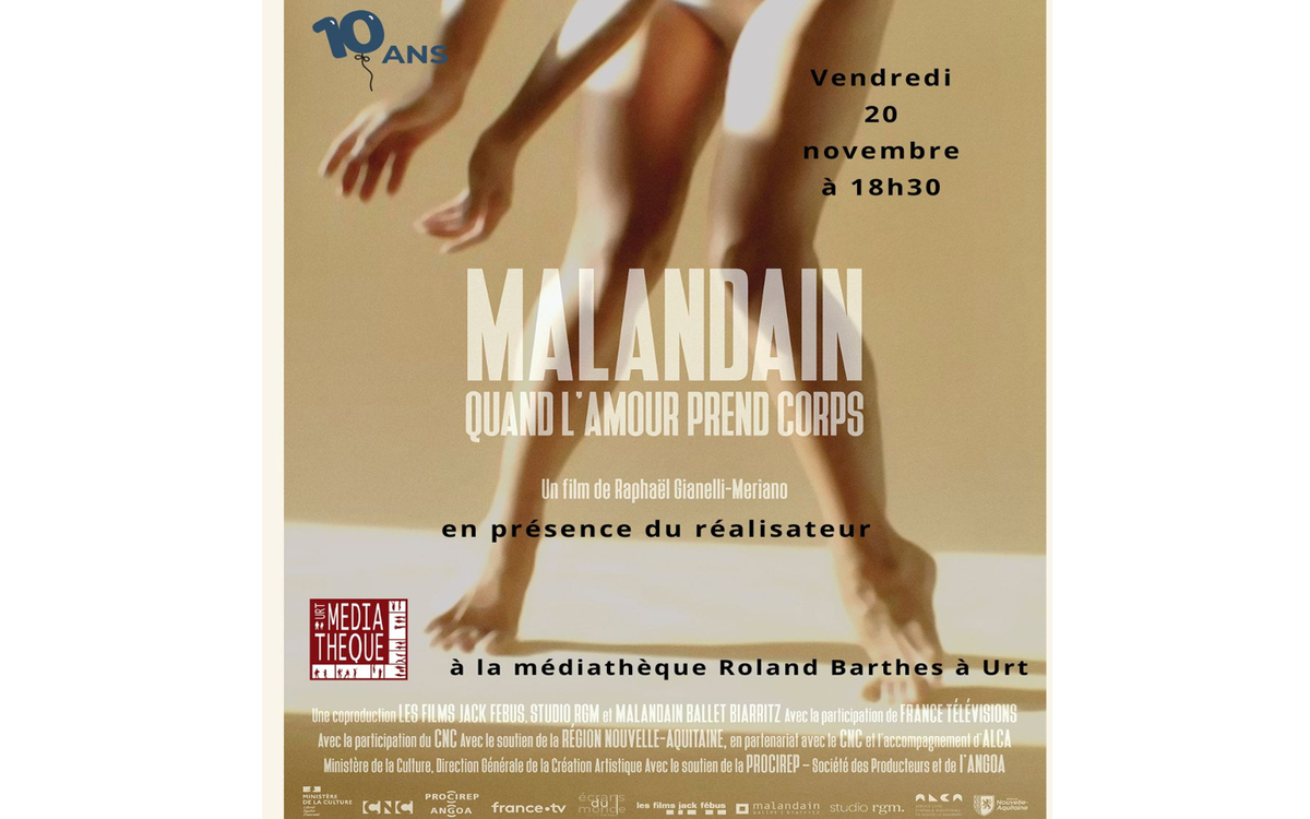 Projection du film : « Malandain, quand l'amour prend corps »