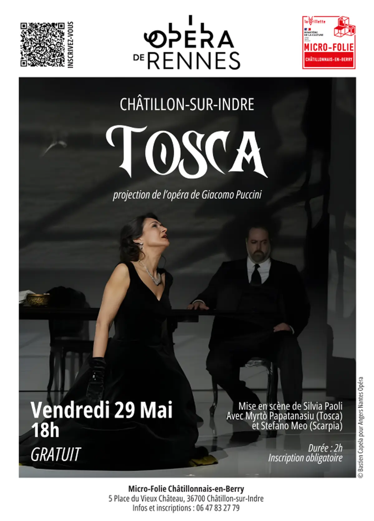 Projection opéra : Tosca de Giacomo Puccini