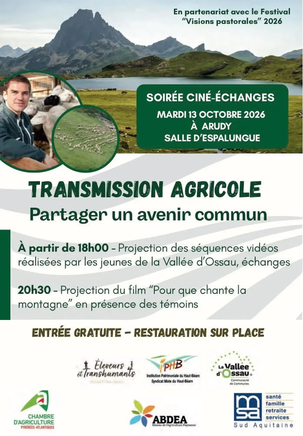 Projection : Transmission agricole - partager un avenir commun