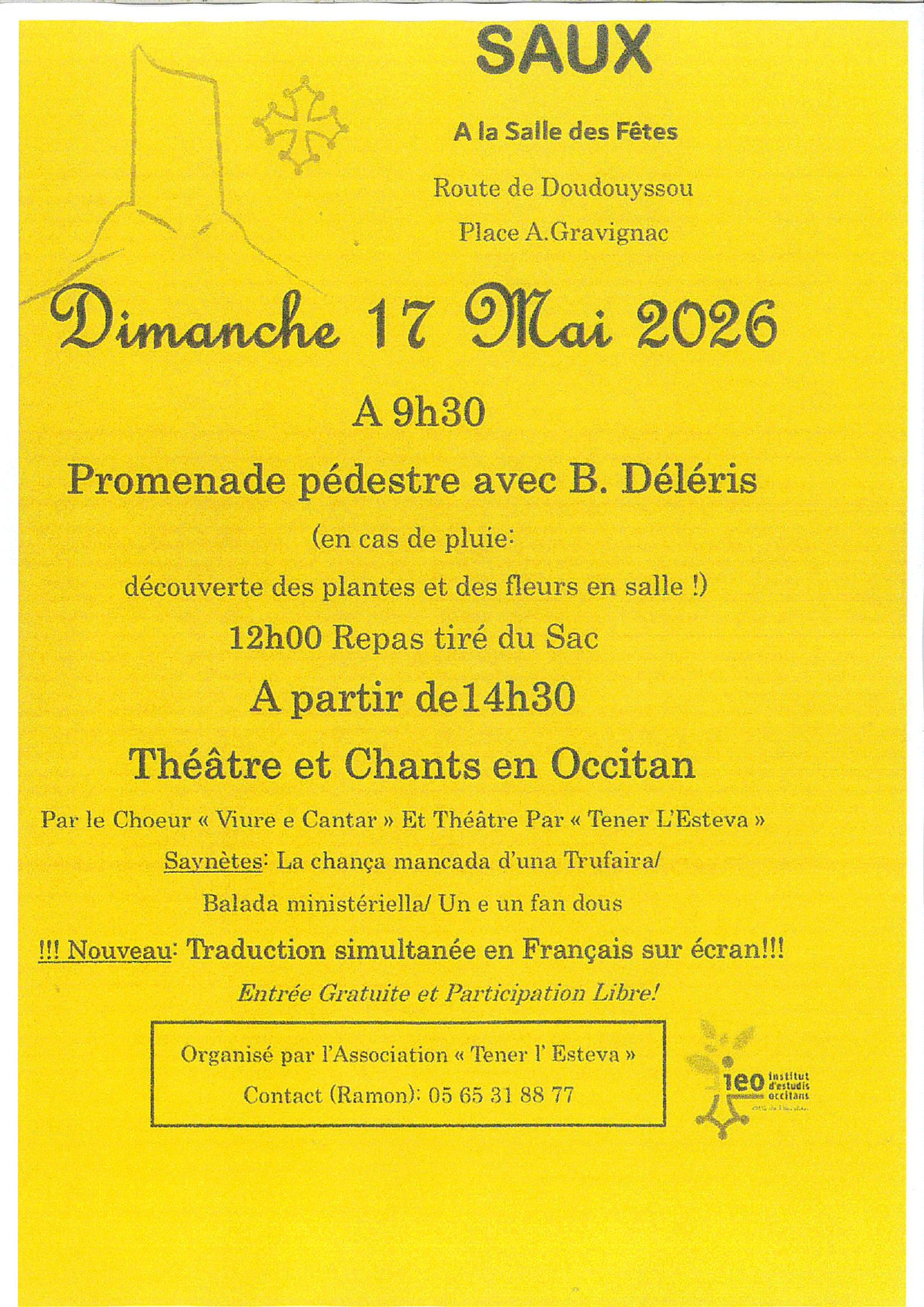 Promenade, théâtre et chants Occitan à Saux