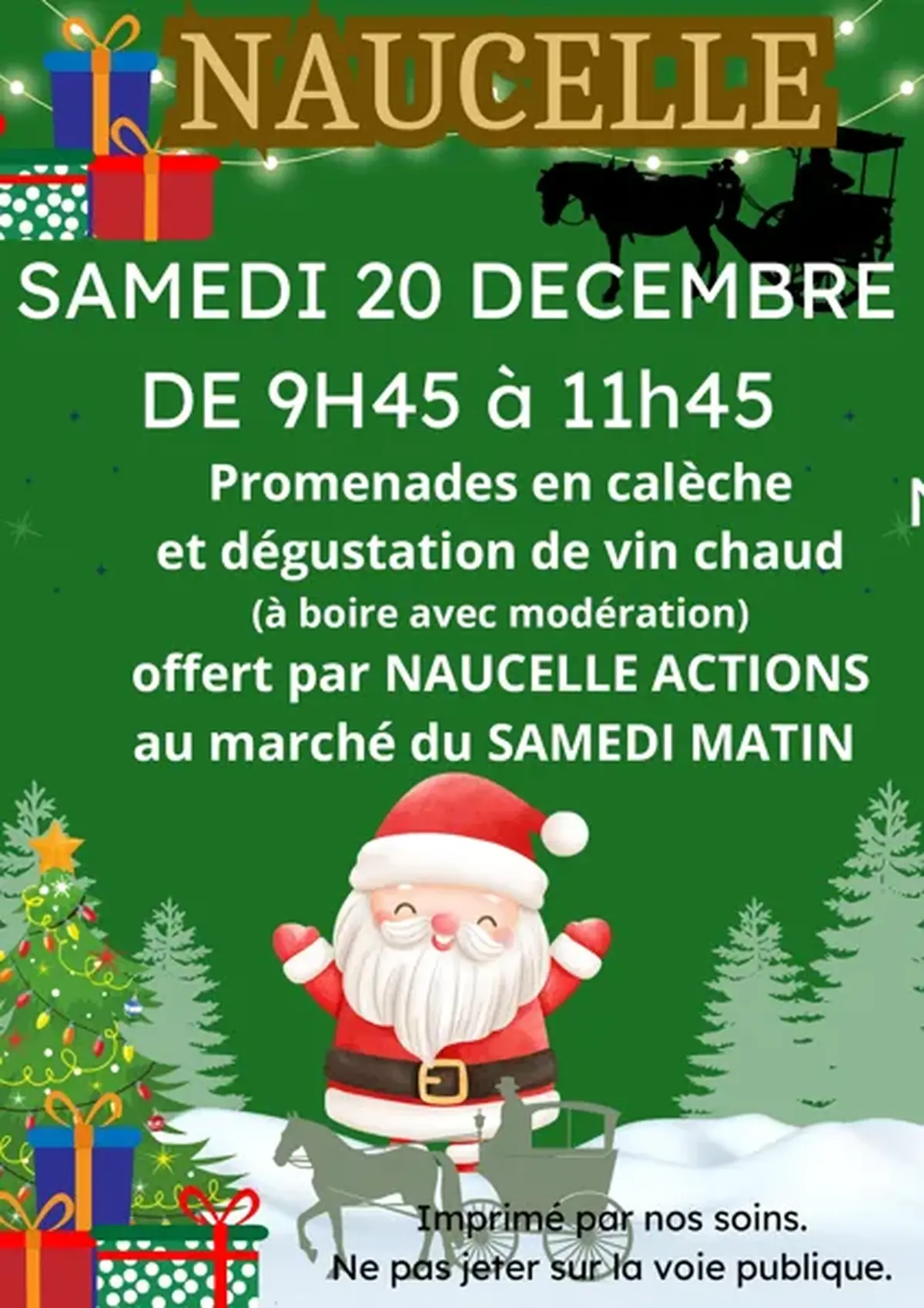 Promenades en calèche et dégustation de vin chaud